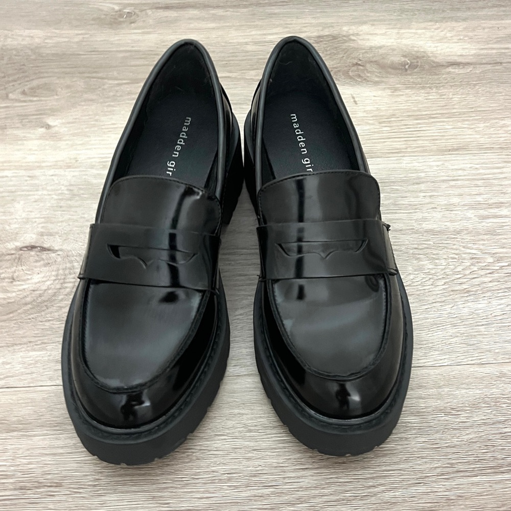 Madden Girl Calistaa Platform Lug Sole Penny Loafers